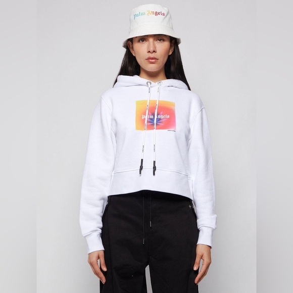 🎉Host Pick🎉 PALM ANGELS X THE WEBSTER LIMITED EDITION SQUARE LEAF HOODIE Sz M - Picture 2 of 5